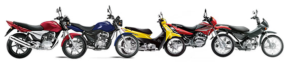 As motos mais vendidas da Honda foram a CG150, CG125, Biz, NXR 150 e Pop 100.